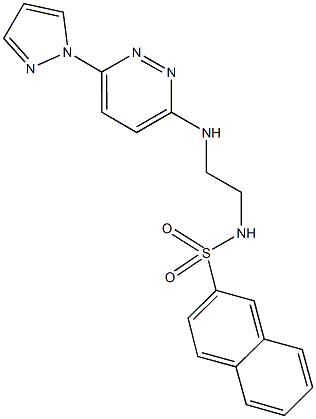 N-(2-{[6-(1H-pyrazol-1-yl)-3-pyridazinyl]amino}ethyl)-2-naphthalenesulfonamide 结构式