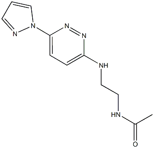 N-(2-{[6-(1H-pyrazol-1-yl)-3-pyridazinyl]amino}ethyl)acetamide 结构式