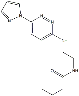 N-(2-{[6-(1H-pyrazol-1-yl)-3-pyridazinyl]amino}ethyl)butanamide 结构式