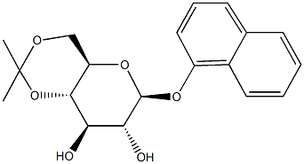 2,2-dimethyl-6-(1-naphthyloxy)hexahydropyrano[3,2-d][1,3]dioxine-7,8-diol 结构式
