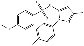 3-methyl-1-(4-methylphenyl)-1H-pyrazol-5-yl 4-methoxybenzenesulfonate 结构式