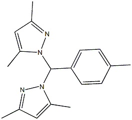 1-[(3,5-dimethyl-1H-pyrazol-1-yl)(4-methylphenyl)methyl]-3,5-dimethyl-1H-pyrazole 结构式