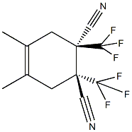 4,5-dimethyl-1,2-bis(trifluoromethyl)-4-cyclohexene-1,2-dicarbonitrile 结构式