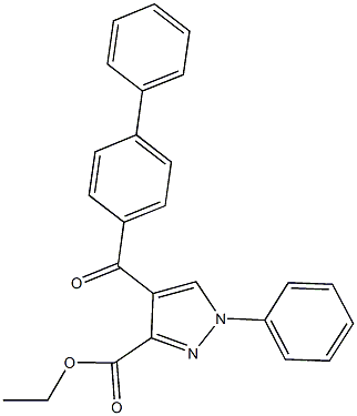ethyl 4-([1,1'-biphenyl]-4-ylcarbonyl)-1-phenyl-1H-pyrazole-3-carboxylate 结构式