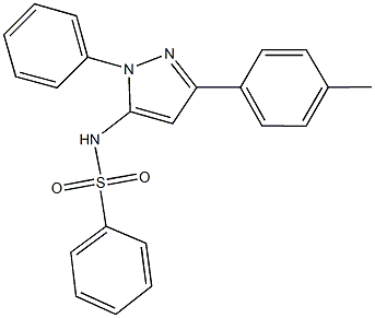 N-[3-(4-methylphenyl)-1-phenyl-1H-pyrazol-5-yl]benzenesulfonamide 结构式