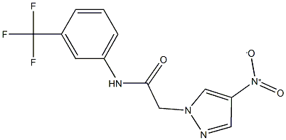 2-{4-nitro-1H-pyrazol-1-yl}-N-[3-(trifluoromethyl)phenyl]acetamide 结构式