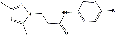 N-(4-bromophenyl)-3-(3,5-dimethyl-1H-pyrazol-1-yl)propanamide 结构式