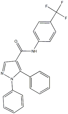 1,5-diphenyl-N-[4-(trifluoromethyl)phenyl]-1H-pyrazole-4-carboxamide 结构式