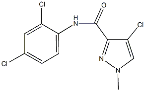 4-chloro-N-(2,4-dichlorophenyl)-1-methyl-1H-pyrazole-3-carboxamide 结构式