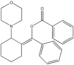 [2-(4-morpholinyl)cyclohexylidene](phenyl)methyl benzoate 结构式
