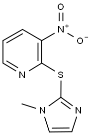 3-nitro-2-[(1-methyl-1H-imidazol-2-yl)sulfanyl]pyridine 结构式