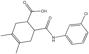 6-[(3-chloroanilino)carbonyl]-3,4-dimethyl-3-cyclohexene-1-carboxylic acid 结构式