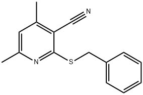 2-(benzylsulfanyl)-4,6-dimethylnicotinonitrile 结构式