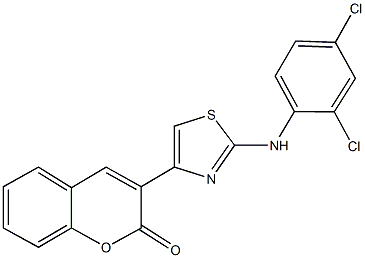 3-[2-(2,4-dichloroanilino)-1,3-thiazol-4-yl]-2H-chromen-2-one 结构式