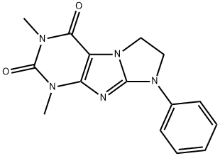 1,3-dimethyl-8-phenyl-7,8-dihydro-1H-imidazo[2,1-f]purine-2,4(3H,6H)-dione 结构式