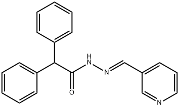 2,2-diphenyl-N'-(3-pyridinylmethylene)acetohydrazide 结构式