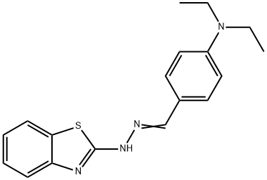 4-(diethylamino)benzaldehyde 1,3-benzothiazol-2-ylhydrazone 结构式