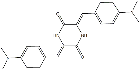 3,6-bis[4-(dimethylamino)benzylidene]-2,5-piperazinedione 结构式