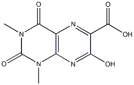 7-hydroxy-1,3-dimethyl-2,4-dioxo-1,2,3,4-tetrahydro-6-pteridinecarboxylic acid 结构式
