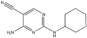 4-amino-2-(cyclohexylamino)-5-pyrimidinecarbonitrile 结构式