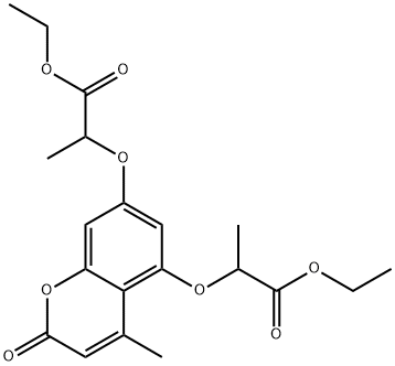 ethyl 2-{[5-(2-ethoxy-1-methyl-2-oxoethoxy)-4-methyl-2-oxo-2H-chromen-7-yl]oxy}propanoate 结构式