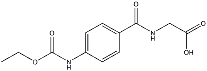 ({4-[(ethoxycarbonyl)amino]benzoyl}amino)acetic acid 结构式