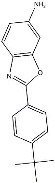 2-(4-叔丁基苯基)-6-氨基苯并恶唑MFCD06757918 结构式