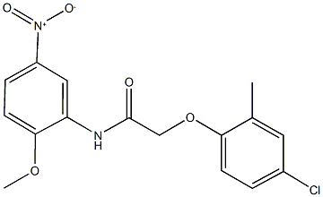 2-(4-chloro-2-methylphenoxy)-N-{5-nitro-2-methoxyphenyl}acetamide 结构式