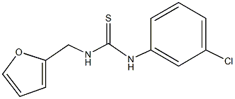 N-(3-chlorophenyl)-N'-(2-furylmethyl)thiourea 结构式