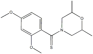 4-(2,4-dimethoxybenzothioyl)-2,6-dimethylmorpholine 结构式