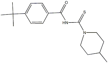 4-tert-butyl-N-[(4-methylpiperidin-1-yl)carbothioyl]benzamide 结构式