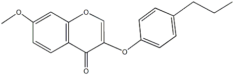 7-(methyloxy)-3-[(4-propylphenyl)oxy]-4H-chromen-4-one 结构式