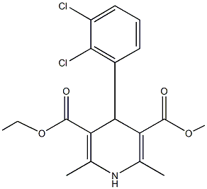 3-ethyl 5-methyl 4-(2,3-dichlorophenyl)-2,6-dimethyl-1,4-dihydro-3,5-pyridinedicarboxylate 结构式