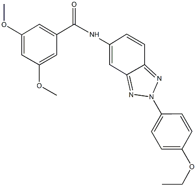 N-[2-(4-ethoxyphenyl)-2H-1,2,3-benzotriazol-5-yl]-3,5-dimethoxybenzamide 结构式
