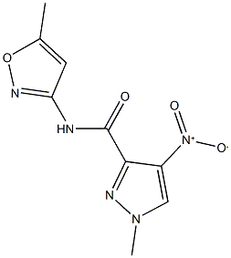 4-nitro-1-methyl-N-(5-methyl-3-isoxazolyl)-1H-pyrazole-3-carboxamide 结构式