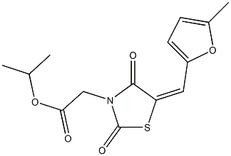 isopropyl {5-[(5-methyl-2-furyl)methylene]-2,4-dioxo-1,3-thiazolidin-3-yl}acetate 结构式