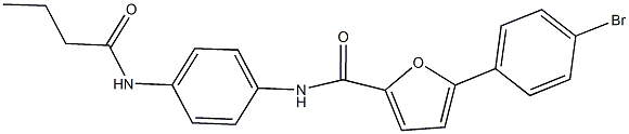 5-(4-bromophenyl)-N-[4-(butyrylamino)phenyl]-2-furamide 结构式
