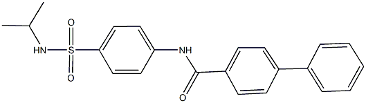 N-{4-[(isopropylamino)sulfonyl]phenyl}[1,1'-biphenyl]-4-carboxamide 结构式