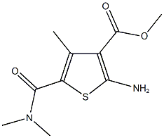 methyl 2-amino-5-[(dimethylamino)carbonyl]-4-methyl-3-thiophenecarboxylate 结构式