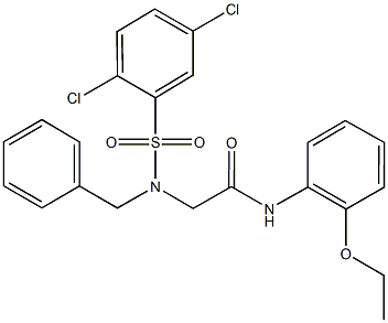 2-{benzyl[(2,5-dichlorophenyl)sulfonyl]amino}-N-(2-ethoxyphenyl)acetamide 结构式