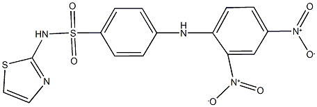 4-{2,4-dinitroanilino}-N-(1,3-thiazol-2-yl)benzenesulfonamide 结构式