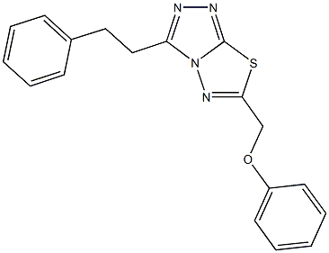 phenyl [3-(2-phenylethyl)[1,2,4]triazolo[3,4-b][1,3,4]thiadiazol-6-yl]methyl ether 结构式