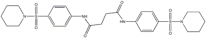 N~1~,N~4~-bis[4-(1-piperidinylsulfonyl)phenyl]succinamide 结构式