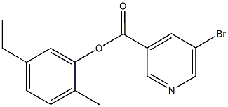 5-ethyl-2-methylphenyl5-bromonicotinate 结构式