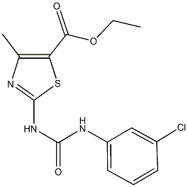 ethyl 2-{[(3-chloroanilino)carbonyl]amino}-4-methyl-1,3-thiazole-5-carboxylate 结构式