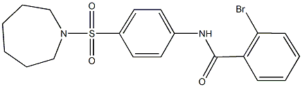 N-[4-(azepan-1-ylsulfonyl)phenyl]-2-bromobenzamide 结构式