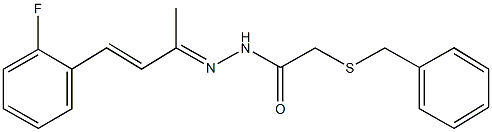 2-(benzylsulfanyl)-N'-[3-(2-fluorophenyl)-1-methyl-2-propenylidene]acetohydrazide 结构式