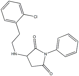 3-{[2-(2-chlorophenyl)ethyl]amino}-1-phenyl-2,5-pyrrolidinedione 结构式