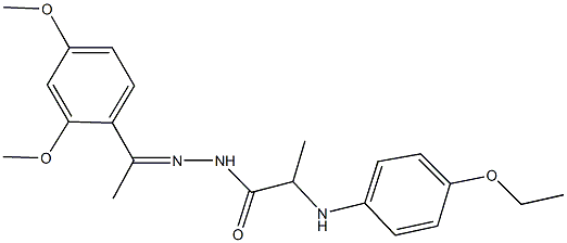 N'-[1-(2,4-dimethoxyphenyl)ethylidene]-2-(4-ethoxyanilino)propanohydrazide 结构式