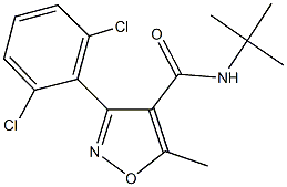 N-(tert-butyl)-3-(2,6-dichlorophenyl)-5-methylisoxazole-4-carboxamide 结构式